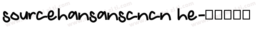 sourcehansanscncn he字体转换